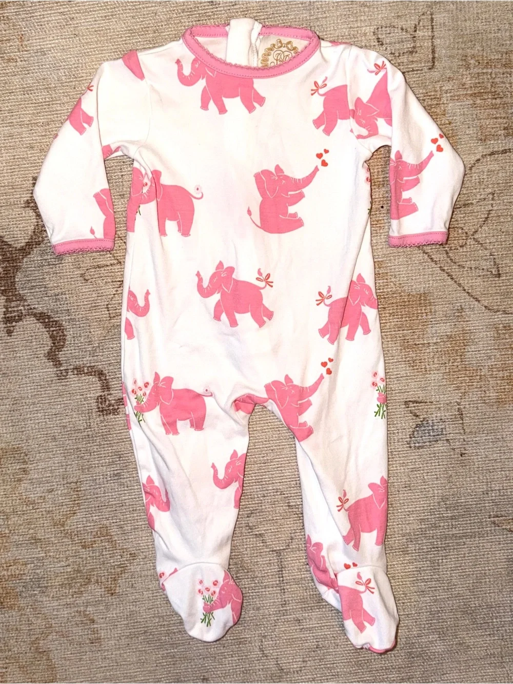 TBBC Rock Me Romper Precious Peanuts Pink